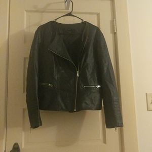 Faux Black Leather Jacket APT 9 XL